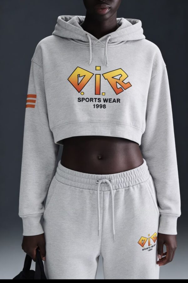 O.I.R. Sports Wear 1998 Women's Crop Fleece Hoodie